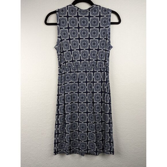 Banana Republic Womens Mini Dress Size XS Sleeveless V-Neck Office Career Blue - Picture 5 of 7